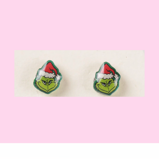 Grinch Titanium Earring Studs