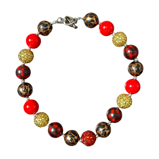 Red Cheetah Necklace