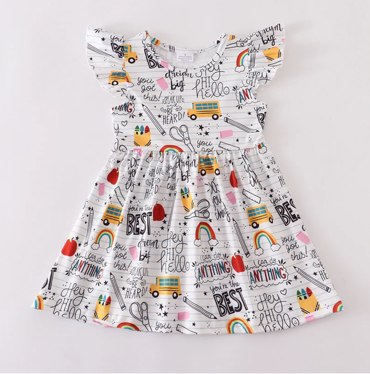 School Print Dress