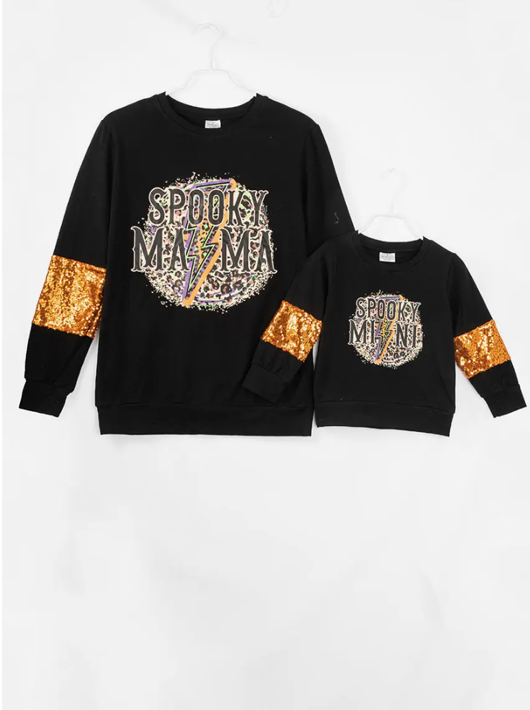 Mommy & Me - "Spooky Mini" Sequin Top