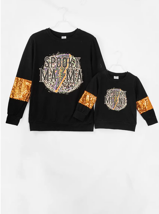 Mommy & Me - "Spooky Mama" Sequin Top